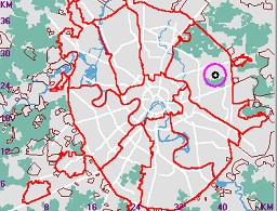 Карта - навигатор, положение организации на карте Москвы
