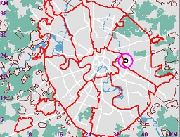 Карта - навигатор, расположение ветучреждения на карте Москвы