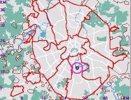 Карта - навигатор, расположение ветучреждения на карте Москвы